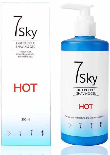 7Sky 핫 버블 쉐이빙젤, 1개, 300ml