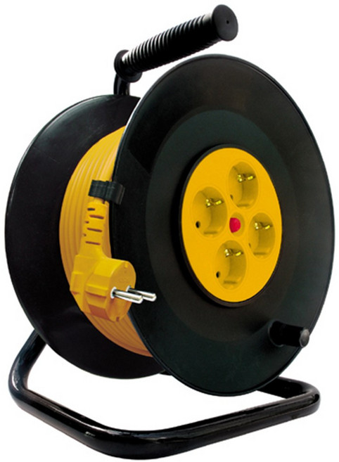 세이즈 전선릴 접지차단 R2-30M-1.5SQ-옐로우 케이블 릴선, 1개, 50m 옐로우