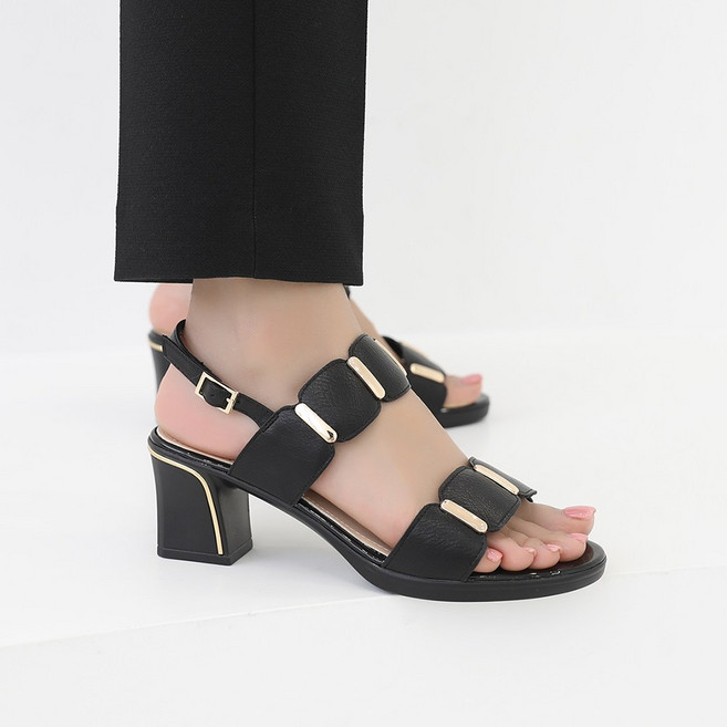 제이슈 힐렌스 청키힐 슬링백 샌들 6cm