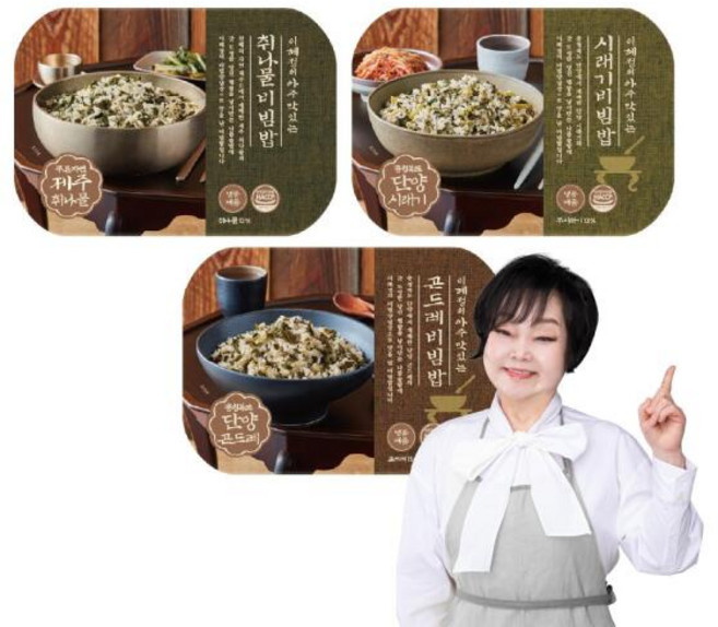 [키친스토리] 빅마마 이혜정의 아주 맛있는 나물밥 3종 15팩(곤드레 시래기 취나물 각 5팩 팩 당 200g), 3kg