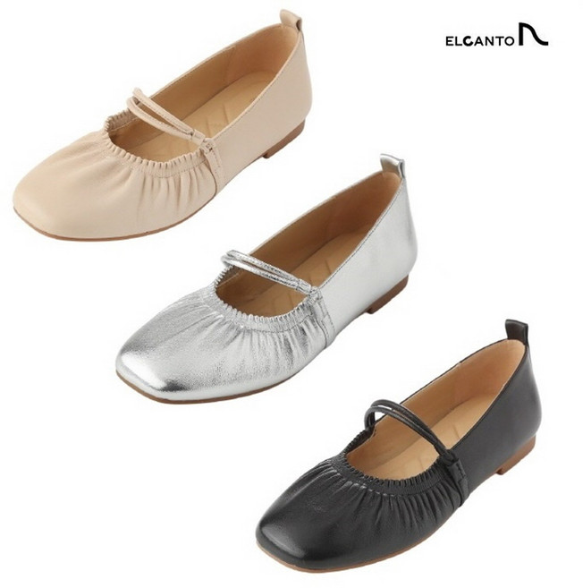 엘칸토 여성 셔링 메리제인 플랫 슈즈LCWD34U513-91