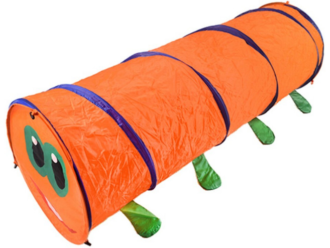 어린이집 체육활동 애벌레 터널통과놀이 150cm 활동영역 학교기관 유아기관 미니게임, 1개, 오렌지