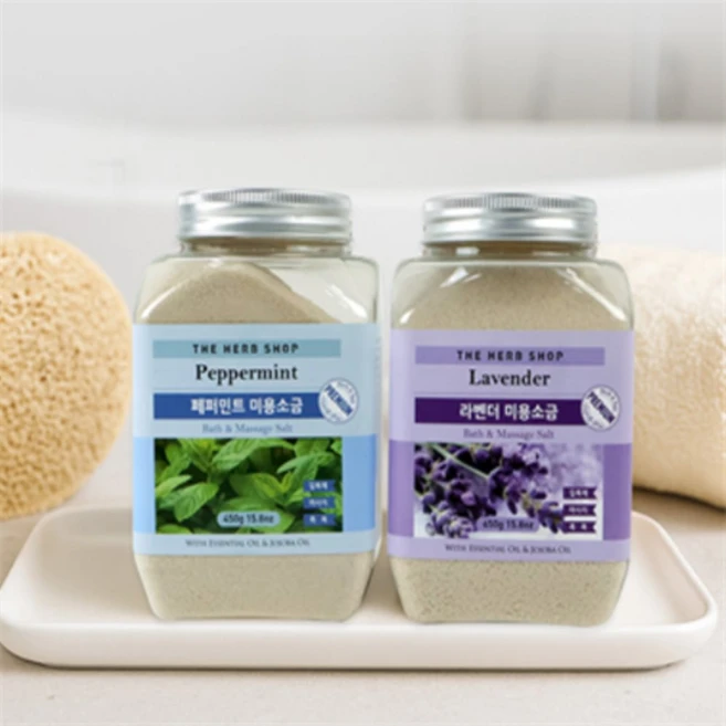돕스 사우나목욕소금 라벤더 페퍼민트 소금스크럽 족욕솔트 천연입욕제 얼굴마사지소금 - 쿠팡