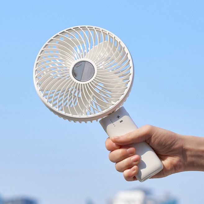 프롬비 윈드스핀 빅팬 휴대용 폴더블 선풍기 FB150, 스노우화이트(본품+크래들)