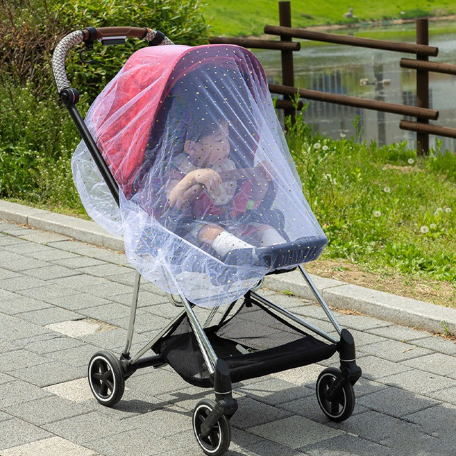구스터프 유모차 모기장 그물망 커버 햇빛가리개 디럭스 휴대용 호환 KC인증, 1개, 혼합색상