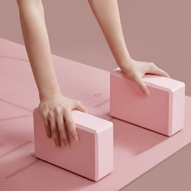 모드리움 스트레칭 EVA 요가블럭, 2개, 블라썸핑크