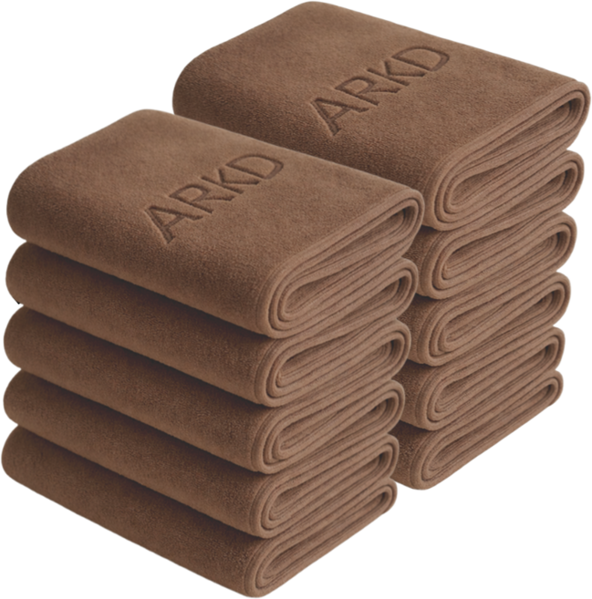 아크디 먼지없는 호텔 고급 수건, 10개, 모카