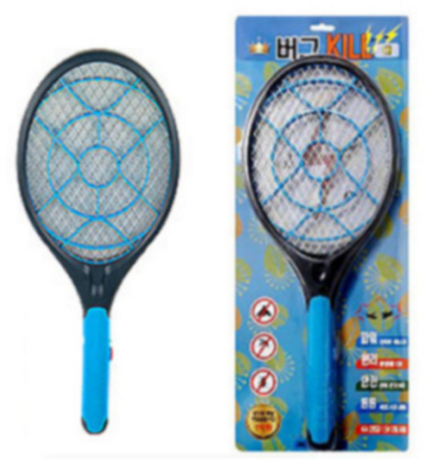 버그킬 전기모기채 대형 해충퇴치 표시등 스위치 파리채 건전지식 캠핑 벌레잡는도구 시골, 단품