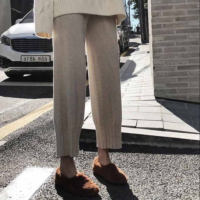 慵懶風百褶針織魚尾裙 - 高腰A字包臀中長款大擺裙