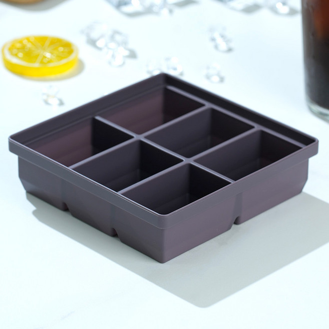 (1+1) 실리콘 얼음틀 국내 생산 아이스트레이 왕얼음틀 파스텔, 퍼플그레이, 2개