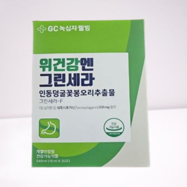 위건강엔 그린세라 1박스 액상 30포 인동덩굴꽃봉오리추출물 그린세라-F 535531, 위건강엔 그린세라 1박스 액상 30포 인동덩굴꽃봉오리추, 1개