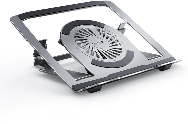 오리코 쿨링팬 게이밍 노트북 쿨러 알루미늄 거치대 NSF1, 그레이, 1개