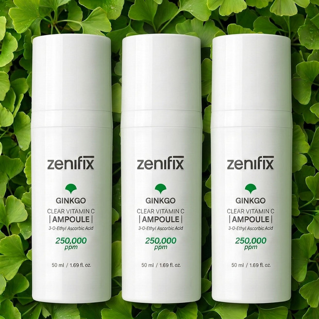 제니픽스 징코 클리어 비타민 C 25% 앰플 고함량 미백 항산화 50ml, 3개, 50g