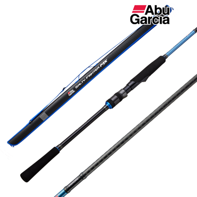 아부가르시아 솔티파이터MX 인쇼어 다용도 낚시대 SMIS-802L, 블랙 + 블루 + 레드