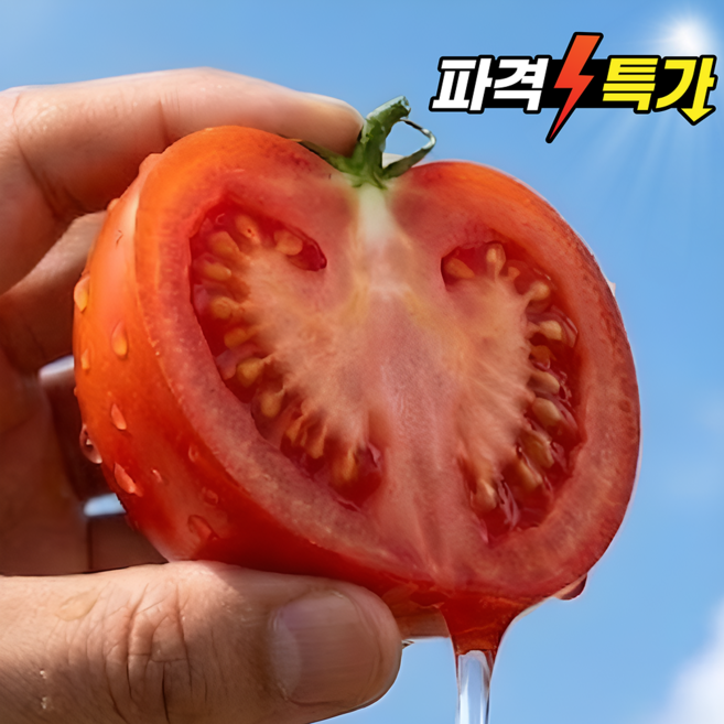 [반값세일] 한정수량 산지직송 과즙폭팔 완숙토마토, 1박스, 5kg