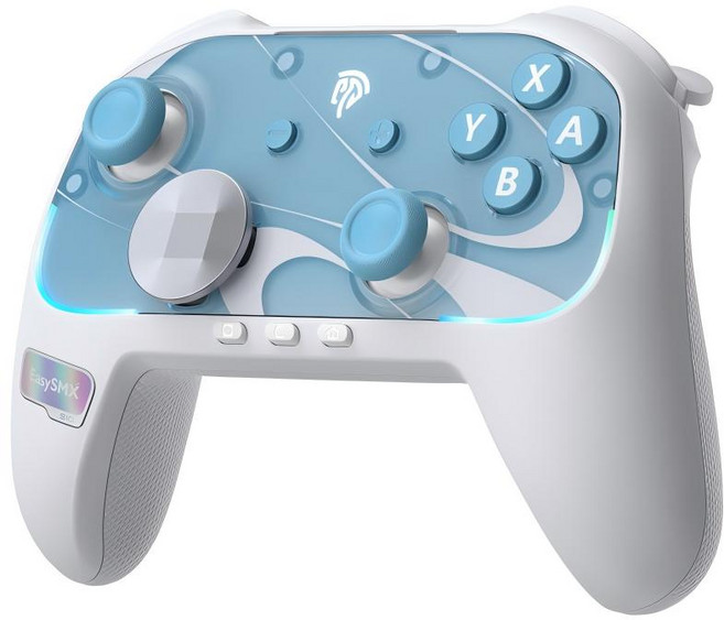EasySMX S10 게임패드 PC 컨트롤러 무선 조이스틱 안드로이드 iOS 닌텐도 스위치2 호환 웨이크업 기능, 1개, S10 화이트