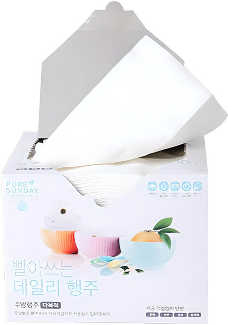 퓨어썬데이 빨아쓰는 데일리 행주, 50개입, 1개