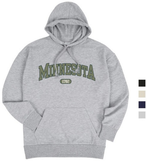 미네소타1782 기모 오버핏 남여공용 후드티