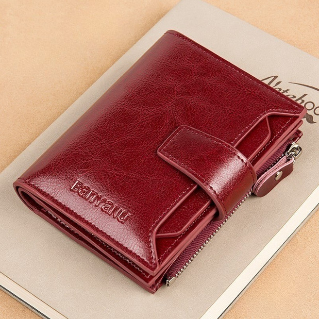 프리미엄 여성 심플 소가죽 반지갑 BYN-9003