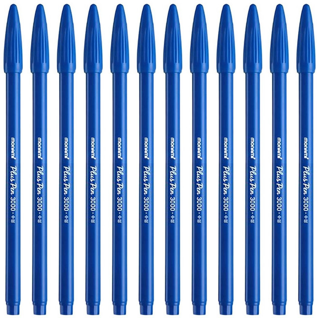 모나미 모나미 프러스펜 플러스펜 (12자루), 파랑