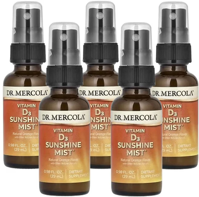 닥터머콜라 비타민 D3 선샤인 미스트 천연 오렌지 29ml(0.98fl oz), 29ml, 5팩 - 쿠팡
