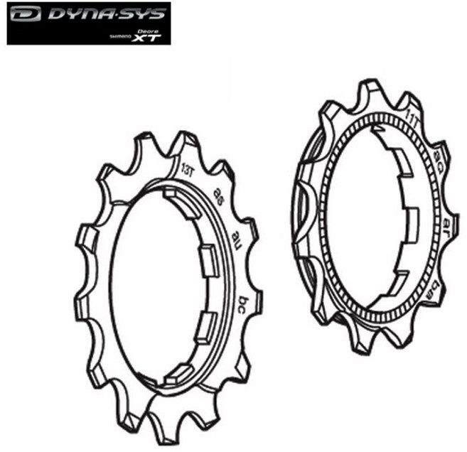자전거스프라켓부품 시마노CS-M771 XT 10단 스프라켓 휠 11T 13T 15T 17T 자전거부품, 1개