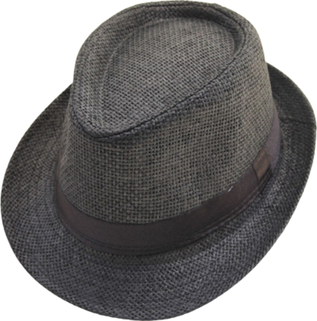 크군 남녀공용 린넨 페도라 심플 중절모자