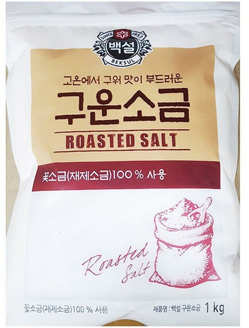 백설 구운소금 1kg 재제소금 꽃소금, 10개