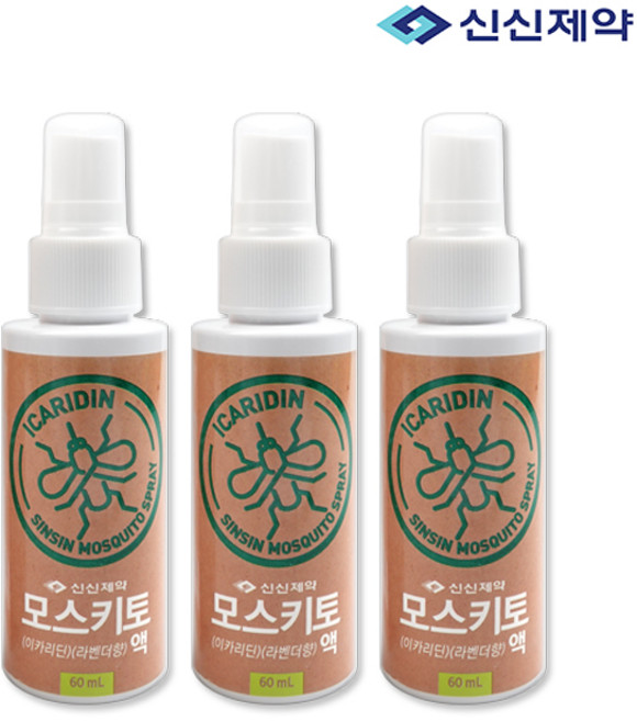 모스키토액(이카리딘)(라벤더향), 60ml, 3개