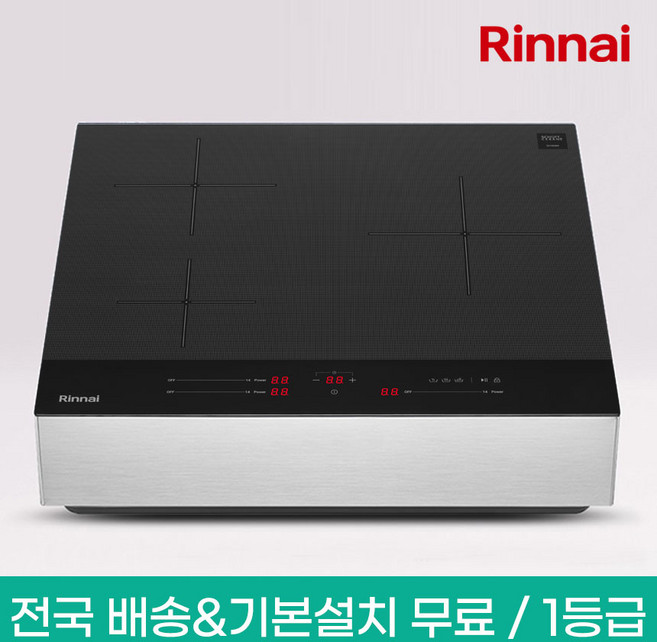 린나이 1등급 3구 인덕션 전기레인지 전기렌지 IHM16BS, 프리스탠딩, IHM16BS(기사방문설치/케이스15cm)