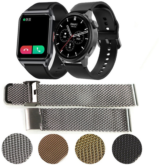 에코너 렉쏘N3 스마트워치 N1 스트랩 메탈 메쉬 버클 호환줄, 1. ME11BK20 블랙, 1개