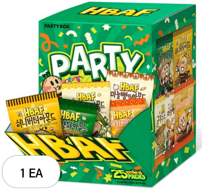 바프 미니 파티박스 그린 5종 x 5p 세트, 500g, 1세트