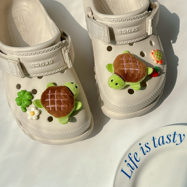 밍블밍블 멜론빵 거북이 폼폼이 뽀글이 신발 꾸미기 파츠 세트