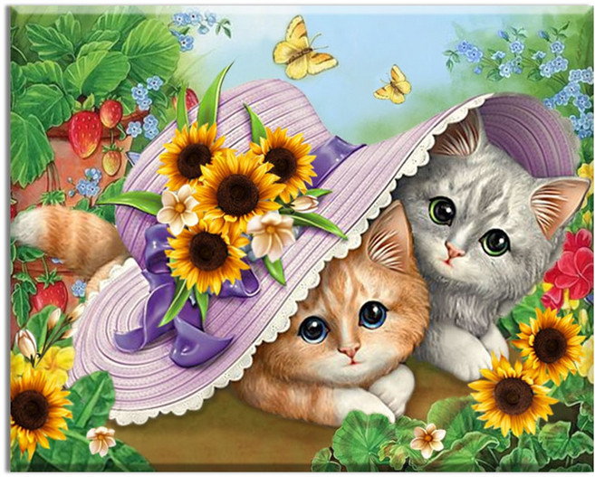 FASEN diy보석십자수 캔버스 형액자 세트 40cm x 50cm, FAN15, 1세트