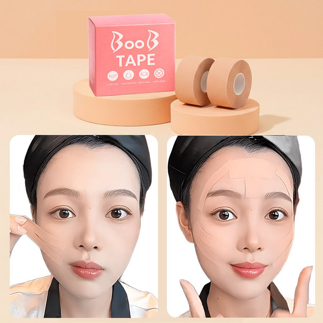 얼굴 리프팅 테이프 브이라인 턱선 팔자 주름 관리 패치, 1개, 2개입