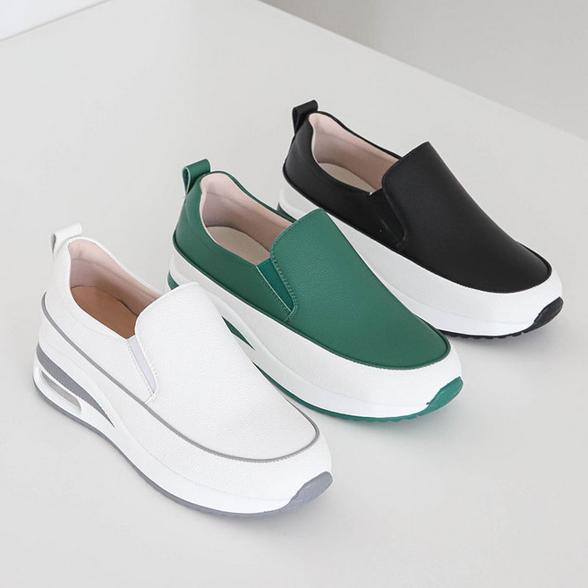 [트리샤]소가죽 에어쿠션 심플 여성 운동화 스니커즈 TMA891