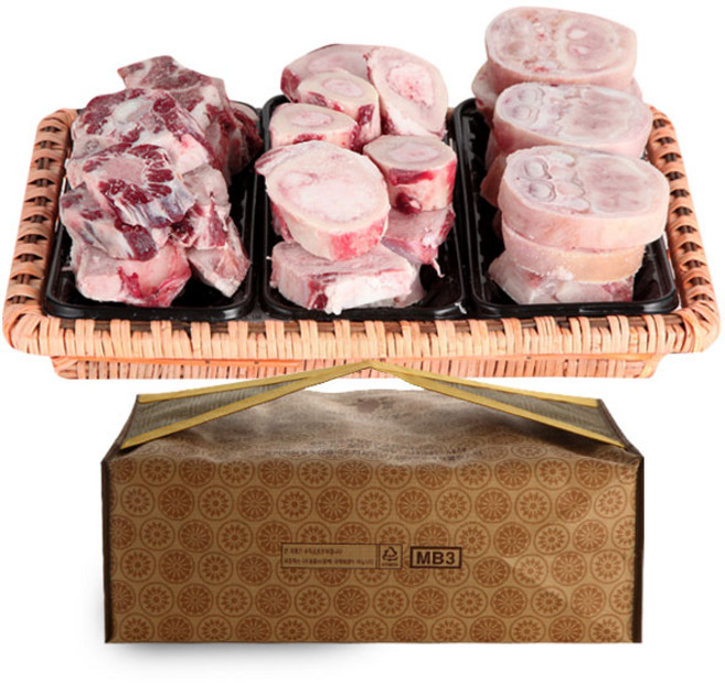 청풍한우 우족 사골 꼬리 3kg 추석 명절 종합 선물 세트, 1개