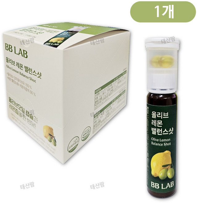 비비랩 올리브 레몬 밸런스샷 600mg x 2캡슐 +25 ml 12병, 1, 14.4g