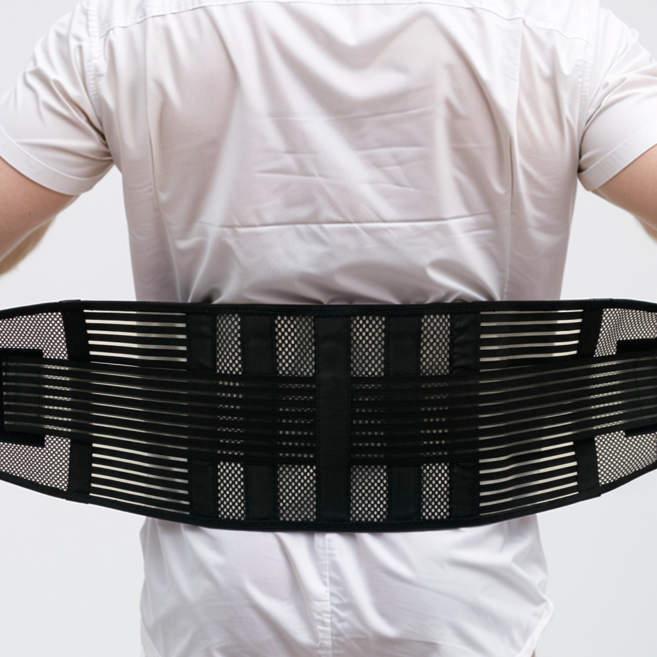 오리치 남여공용 사계절 메쉬 허리보호대, 블랙, 1개