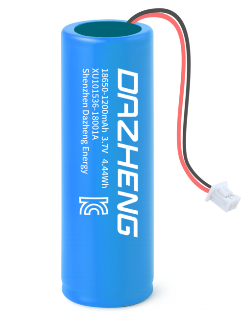 18650 리튬이온 배터리 충전지 3.7V 1200mAh, 1개, 1매입