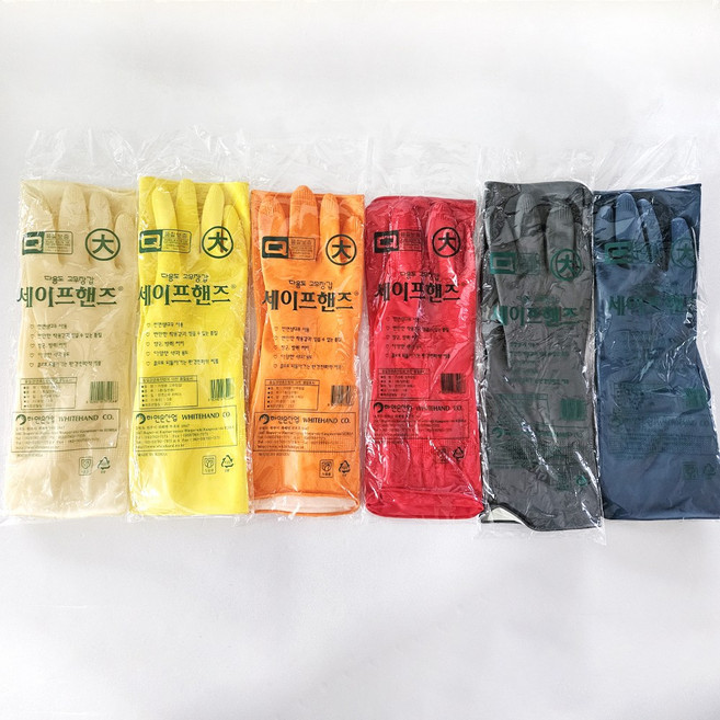 하얀손 세이프핸즈 다용도 고무장갑 10켤레, 10개, 그레이, 소(S)