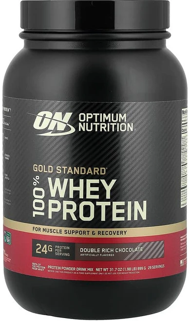 Optimum Nutrition Gold Standard® 100% 유청 단백질 더블 리치 초콜릿 899g(1.98lb) OPN-02861, 1개 - 쿠팡