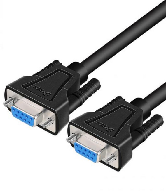 DTECH RS232序列埠連接線 母母 鍍鎳接頭 屏蔽, 1個, 3m