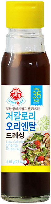 오뚜기 LIGHT JOY 저칼로리 오리엔탈 드레싱, 215g, 1개