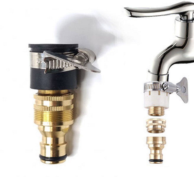 소로이 만능 수도꼭지 연장 세탁기 호스 연결 커넥터 수도부속, 1개