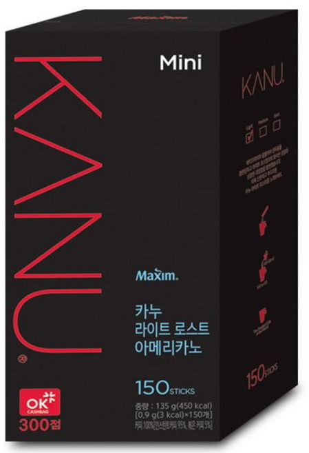 카누 미니 라이트 로스트 아메리카노, 1개, 150개입