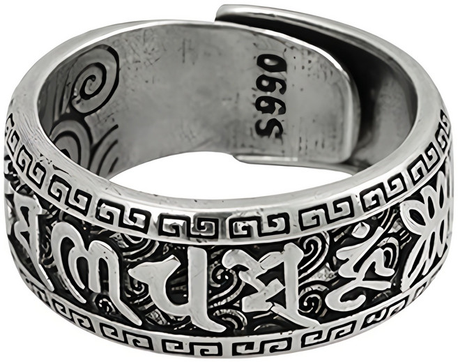 붓다베스트 옴마니반메훔 재물운 행운 반지