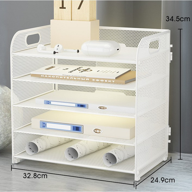 NY STYLE 서류 정리함 책상 수납 서류함, 화이트