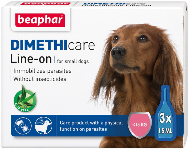 비아파 디메치케어 강아지 진드기 해충차단 스팟온, 소형견용, 3개, 1.5ml