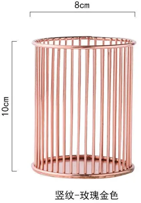 화장품 메이크업 브러쉬 보관함 원통형 케이스 립스틱 펜 홀더 연철, B, 01 B